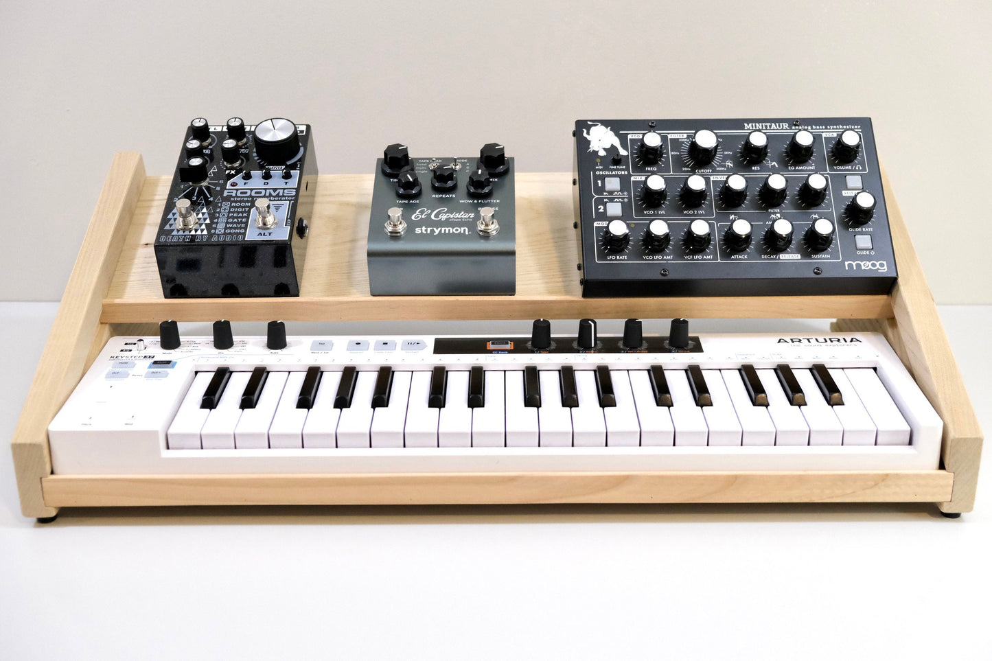 Arturia Keystep and Synth + Effects stand